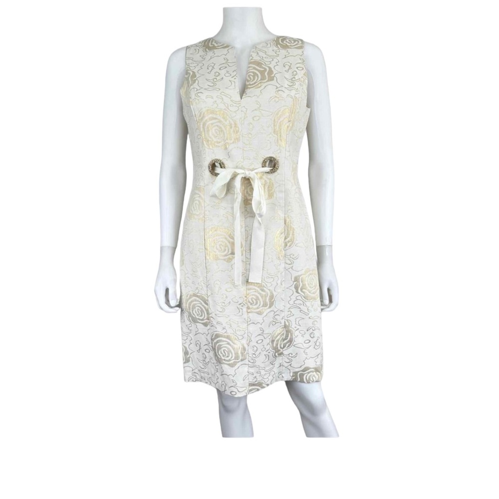 VERTIGO PARIS NWT Gold Brocade Cocktail Dress Size S M0529